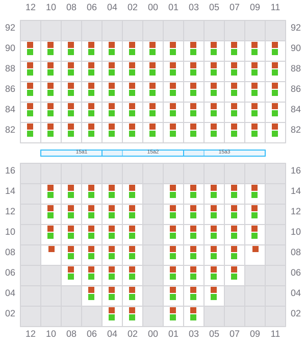 Bay 015 view and slots of GSL CHATEAU DIF