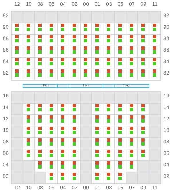 Bay 019 view and slots of GSL CHATEAU DIF