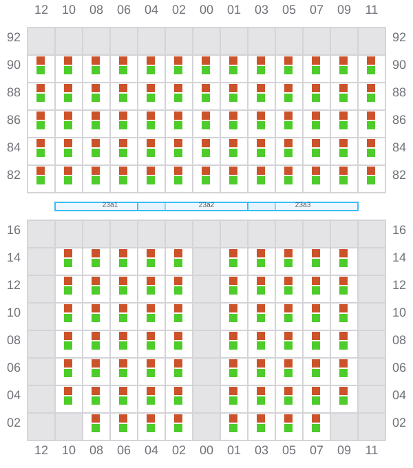 Bay 023 view and slots of GSL CHATEAU DIF