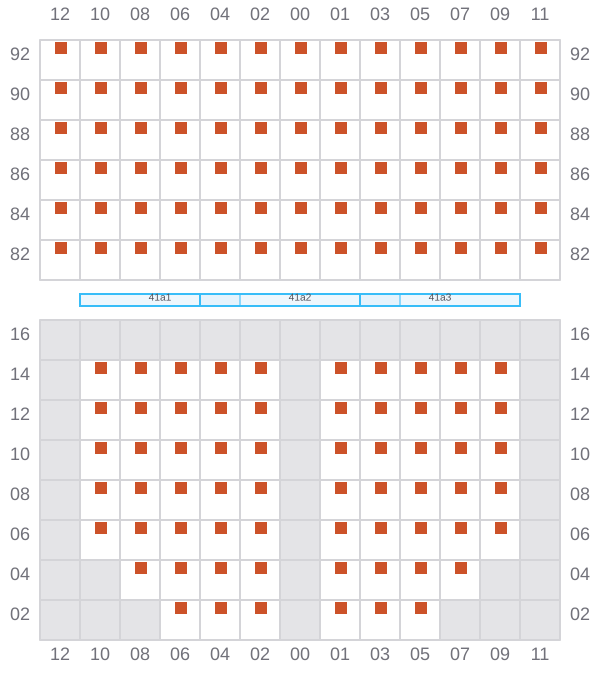 Bay 041 view and slots of GSL CHATEAU DIF