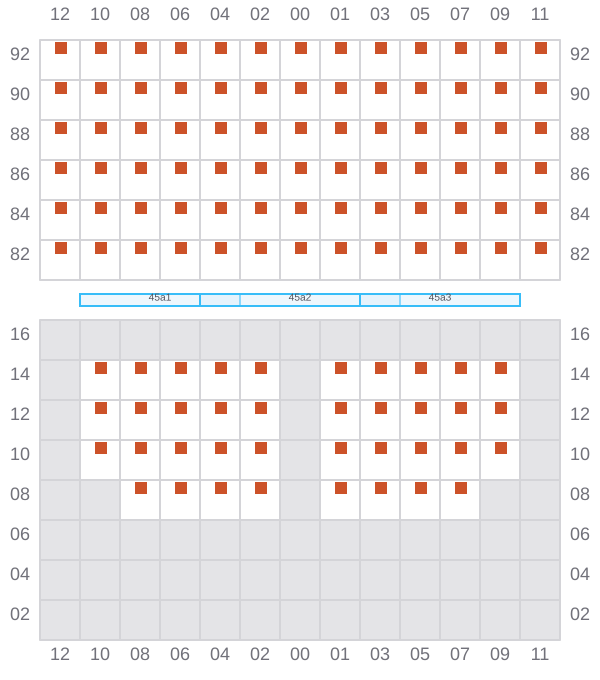 Bay 045 view and slots of GSL CHATEAU DIF