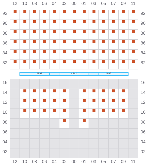 Bay 049 view and slots of GSL CHATEAU DIF