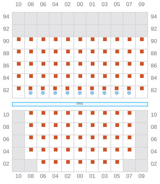 Bay 011 view and slots of BANGKOK