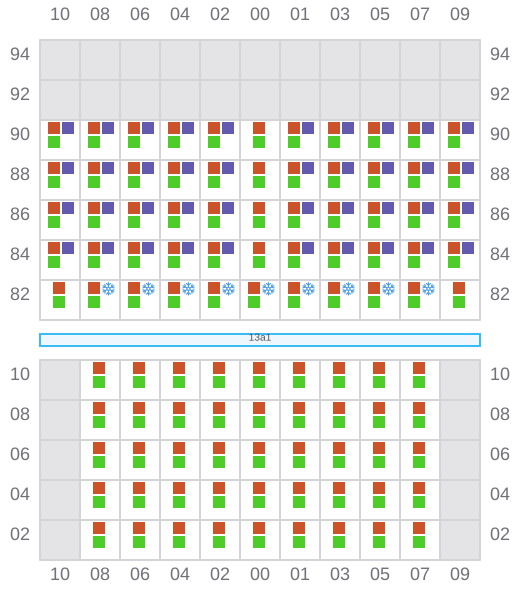 Bay 013 view and slots of BANGKOK