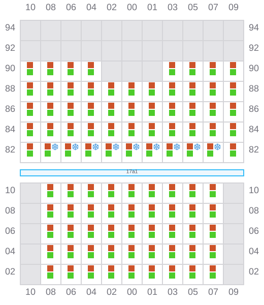 Bay 017 view and slots of BANGKOK