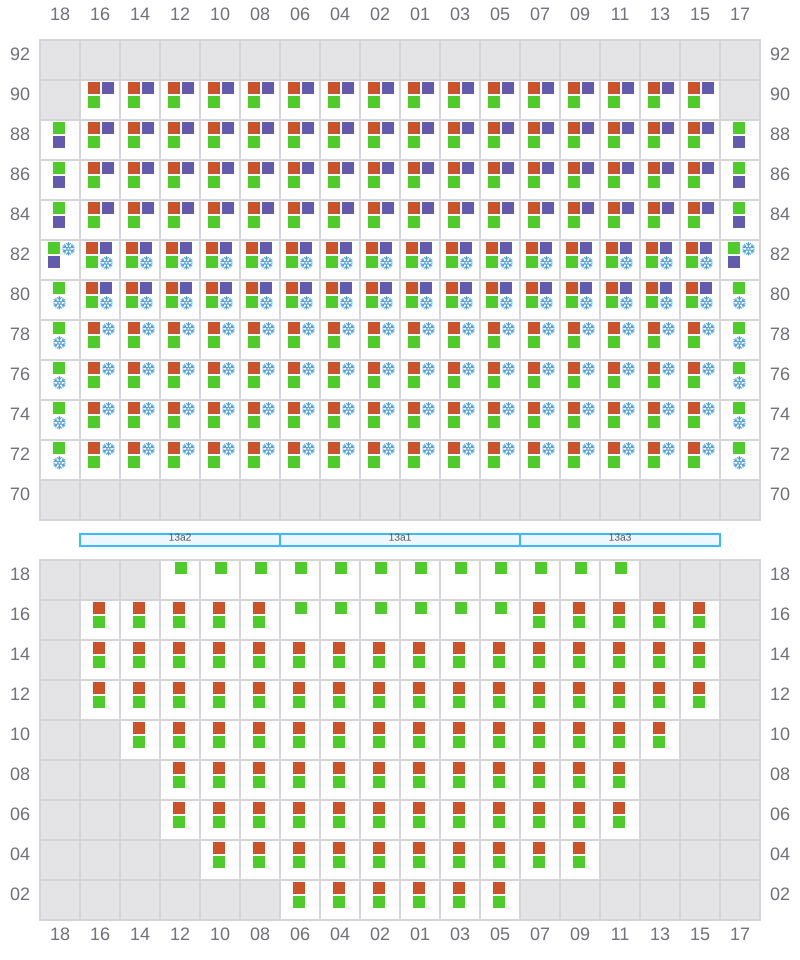 Bay 015 view and slots of MSC ELIANA