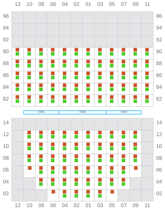 Bay 015 view and slots of INTERSEA TRAVELER