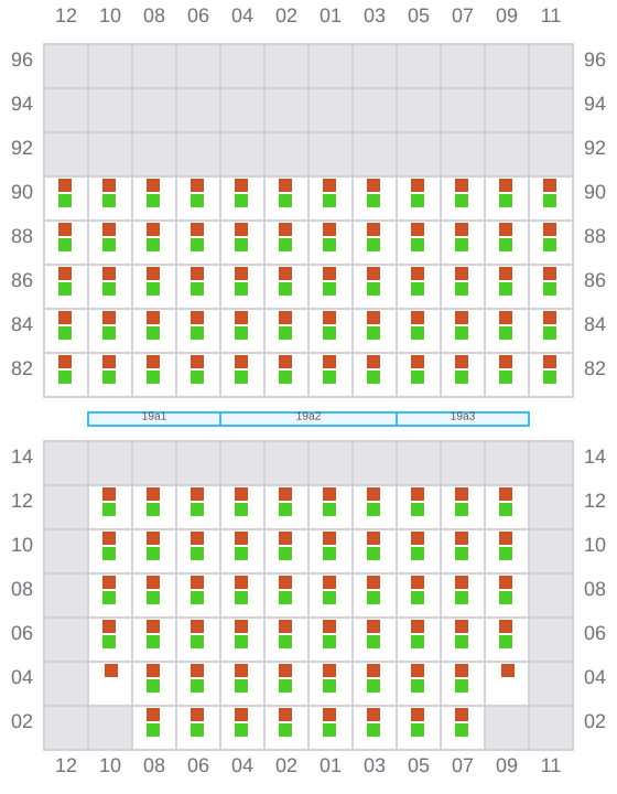 Bay 019 view and slots of INTERSEA TRAVELER