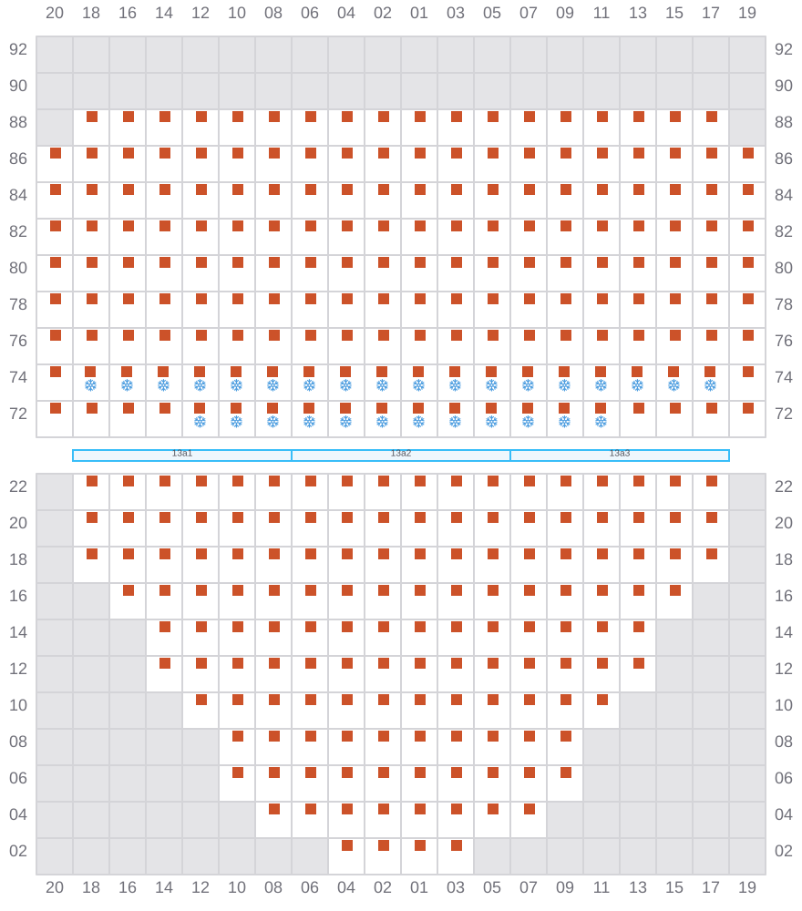 Bay 015 view and slots of CMA CGM ARGENTINA