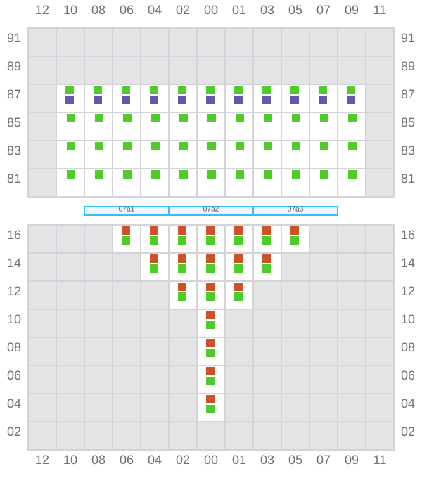Bay 007 view and slots of EVER DAINTY