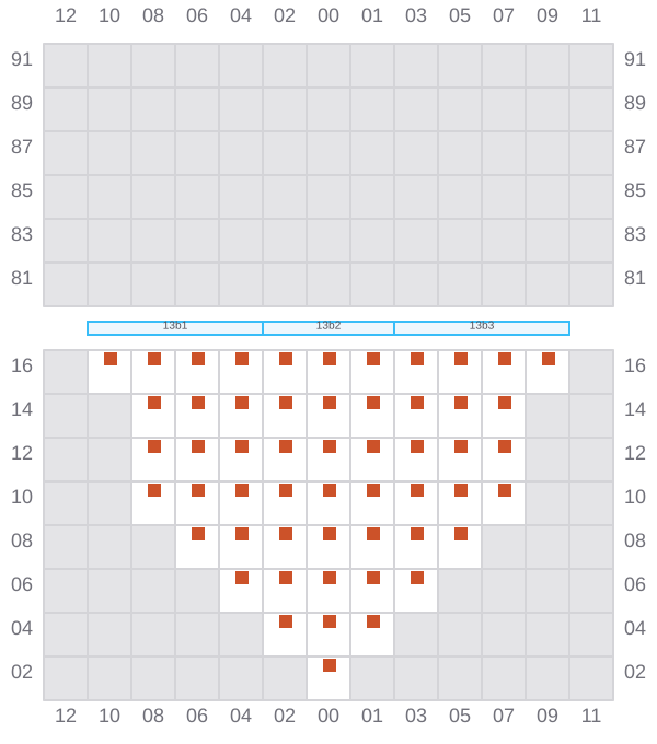 Bay 013 view and slots of EVER DAINTY