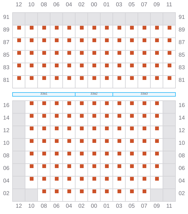 Bay 033 view and slots of EVER DAINTY