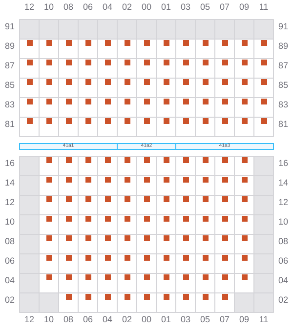 Bay 041 view and slots of EVER DAINTY