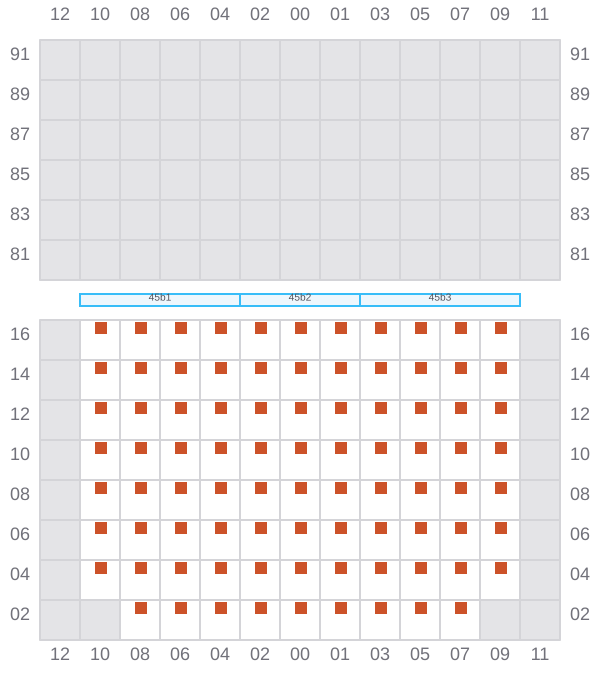 Bay 045 view and slots of EVER DAINTY