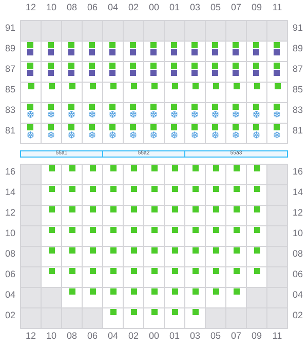 Bay 055 view and slots of EVER DAINTY