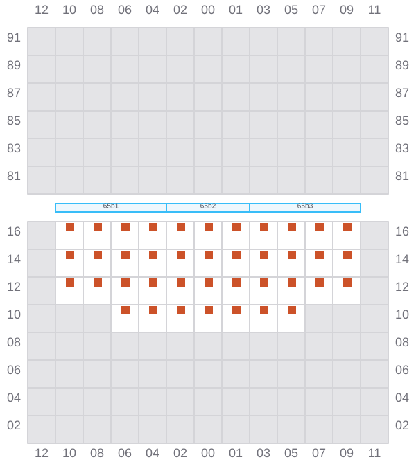Bay 065 view and slots of EVER DAINTY