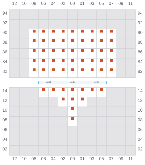 Bay 001 view and slots of ALE