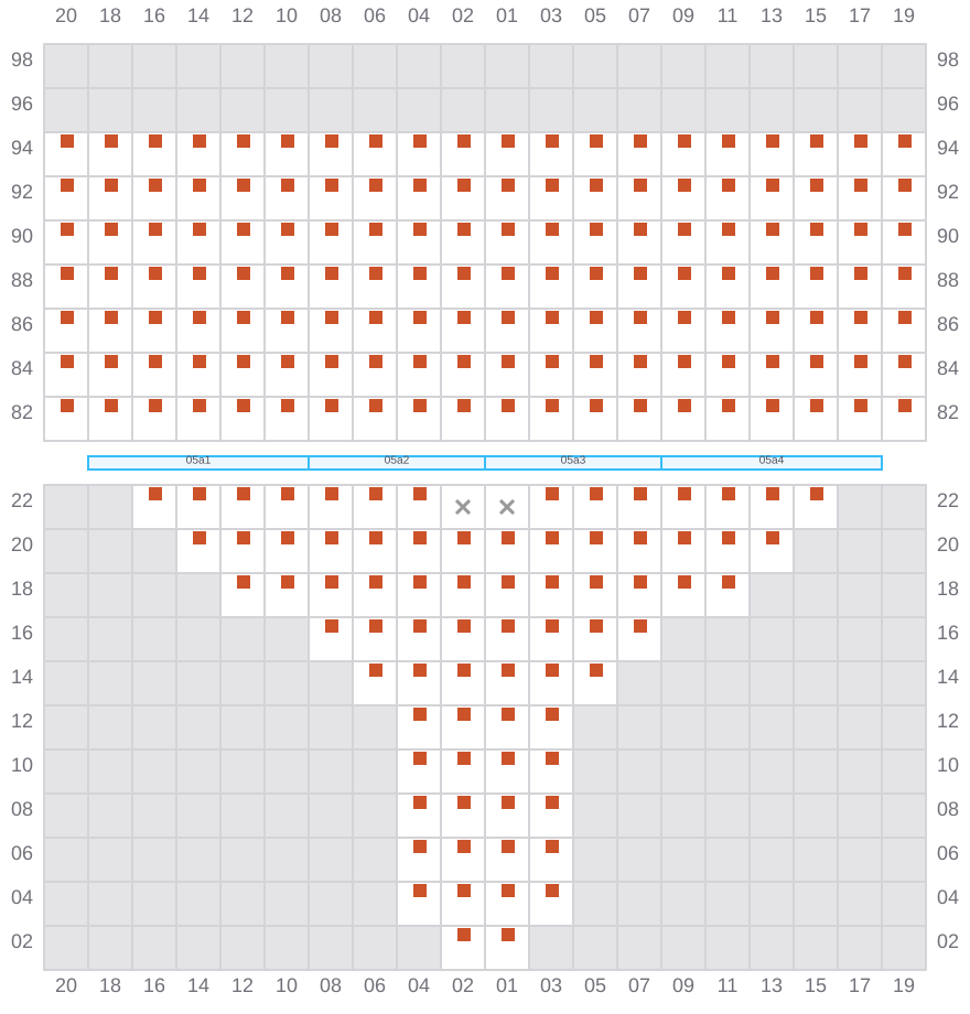 Bay 007 view and slots of APL SENTOSA