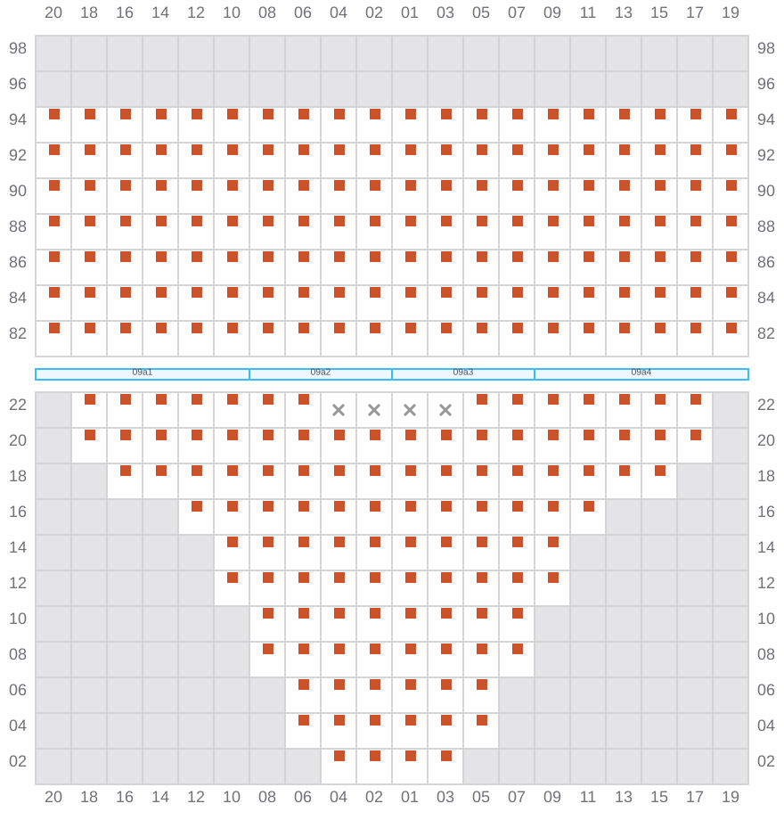 Bay 011 view and slots of APL SENTOSA