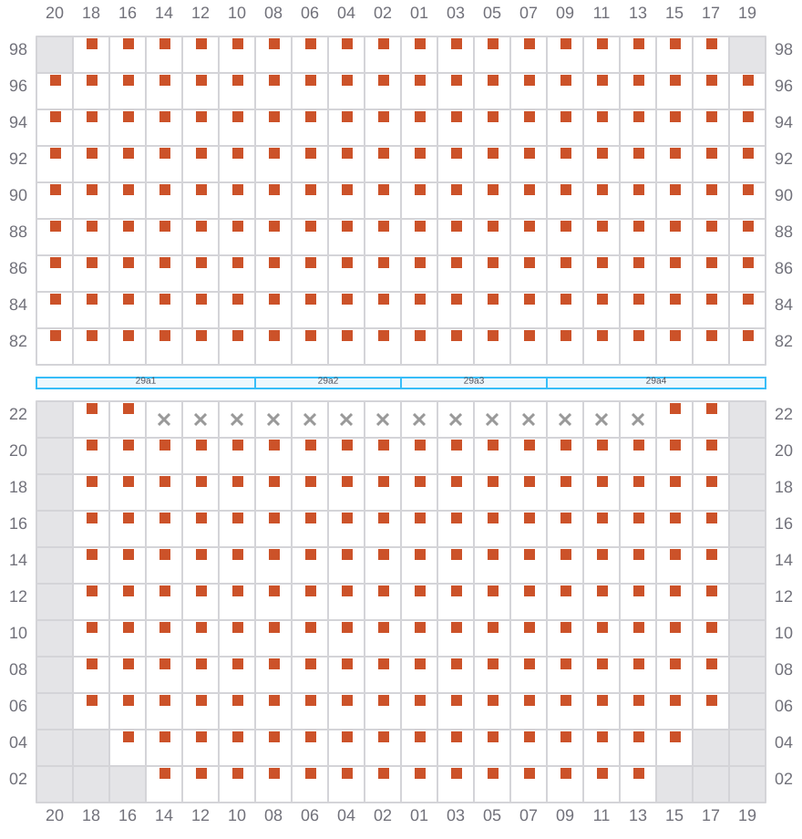 Bay 031 view and slots of APL SENTOSA