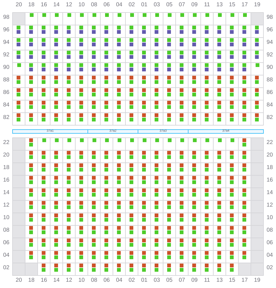 Bay 037 view and slots of APL SENTOSA