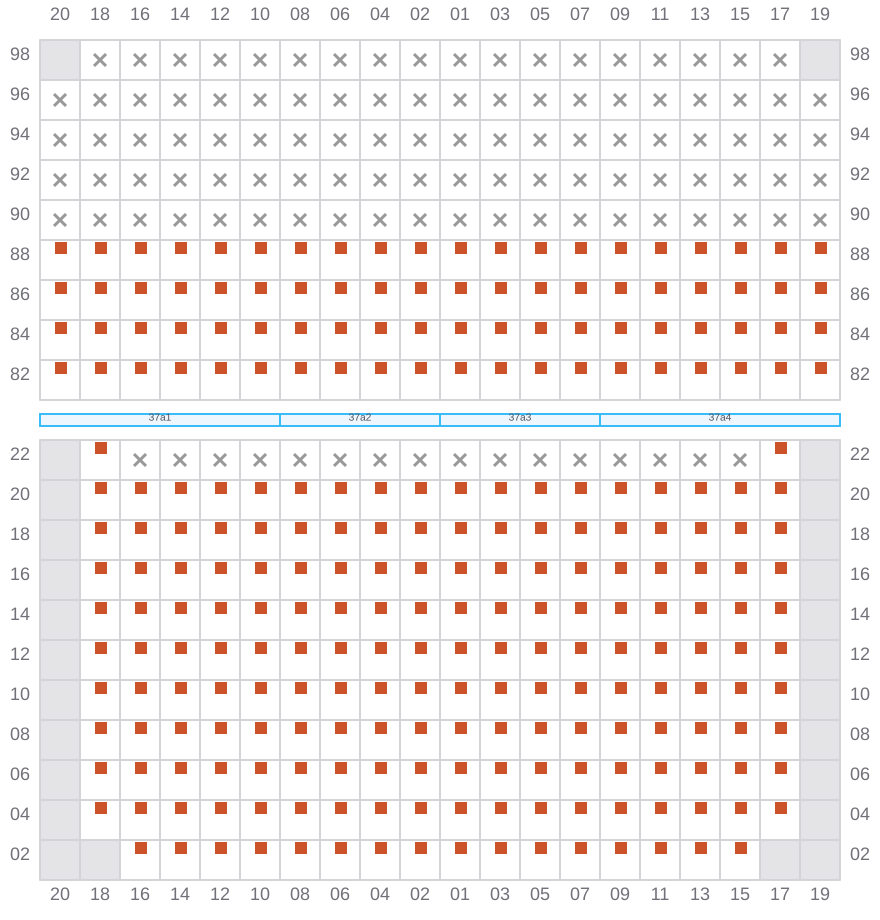 Bay 039 view and slots of APL SENTOSA