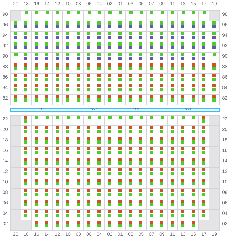 Bay 053 view and slots of APL SENTOSA