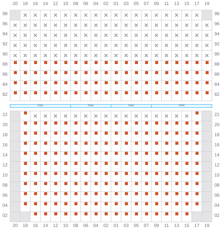 Bay 055 view and slots of APL SENTOSA