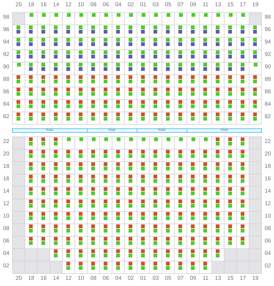 Bay 061 view and slots of APL SENTOSA