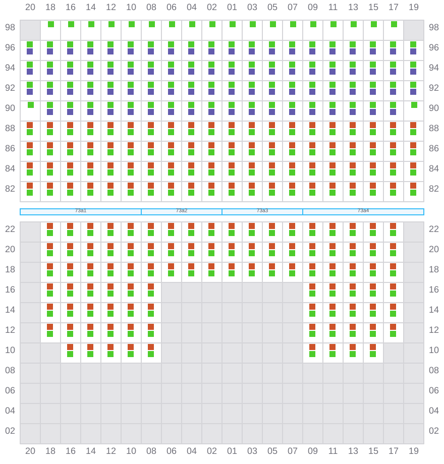 Bay 073 view and slots of APL SENTOSA