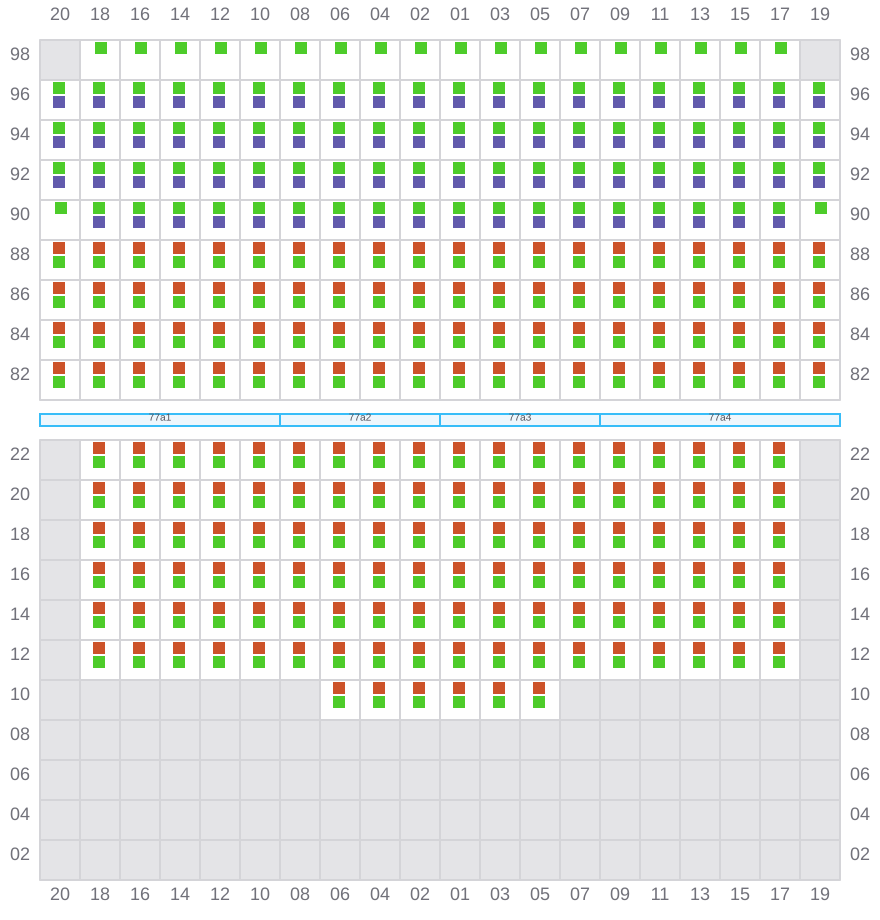 Bay 077 view and slots of APL SENTOSA