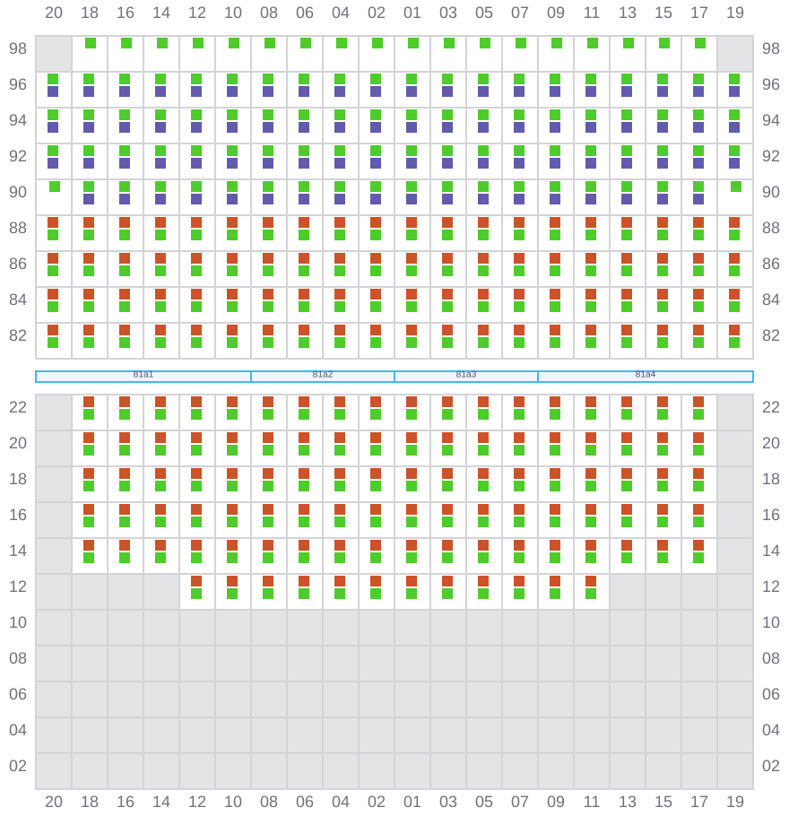 Bay 081 view and slots of APL SENTOSA