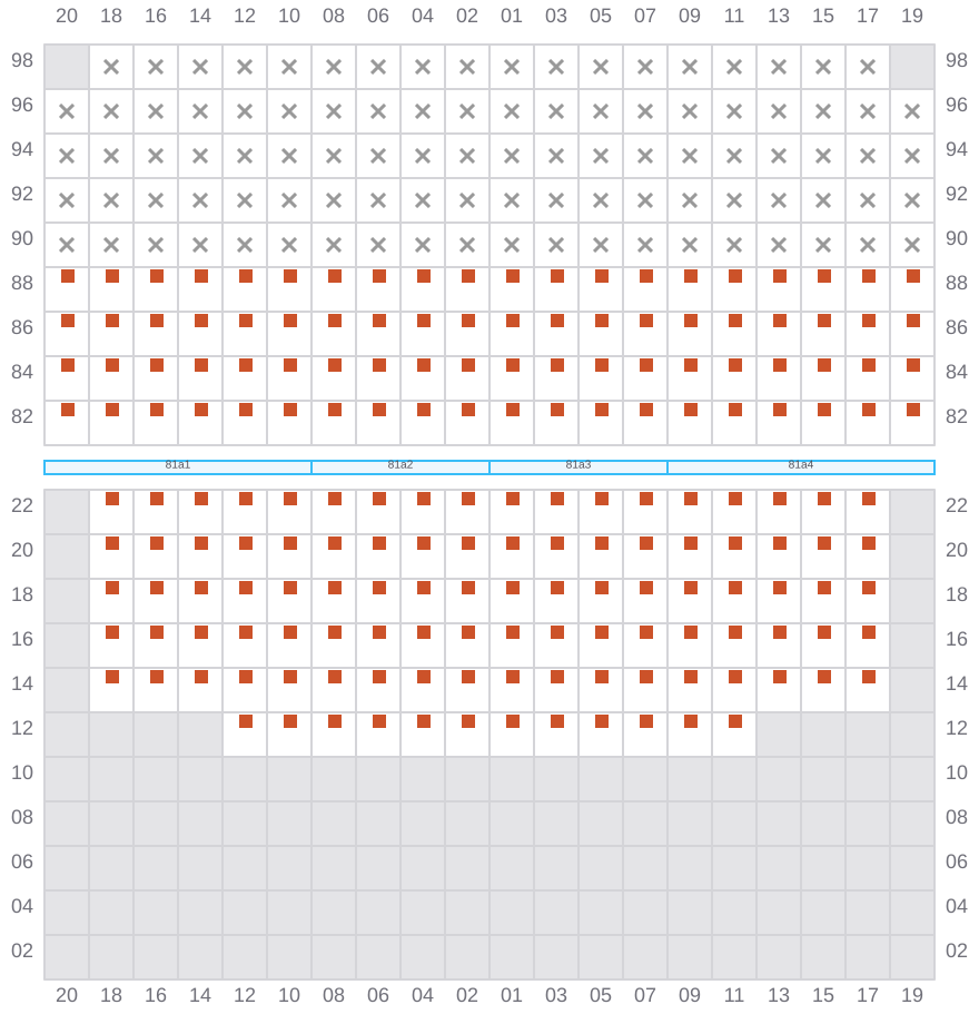 Bay 083 view and slots of APL SENTOSA