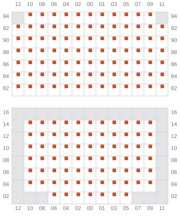 Bay 045 view and slots of SEASPAN FRASER