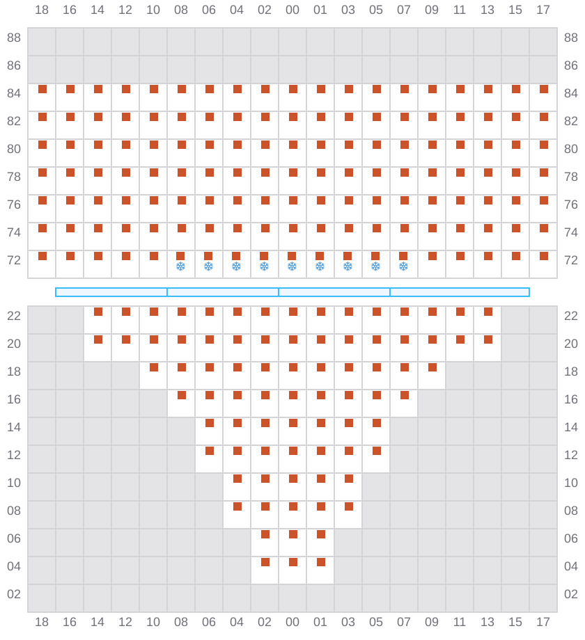 Bay 007 view and slots of ERVING