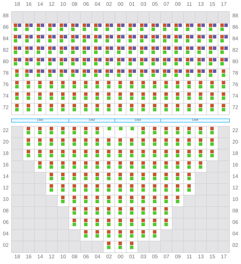 Bay 013 view and slots of ERVING
