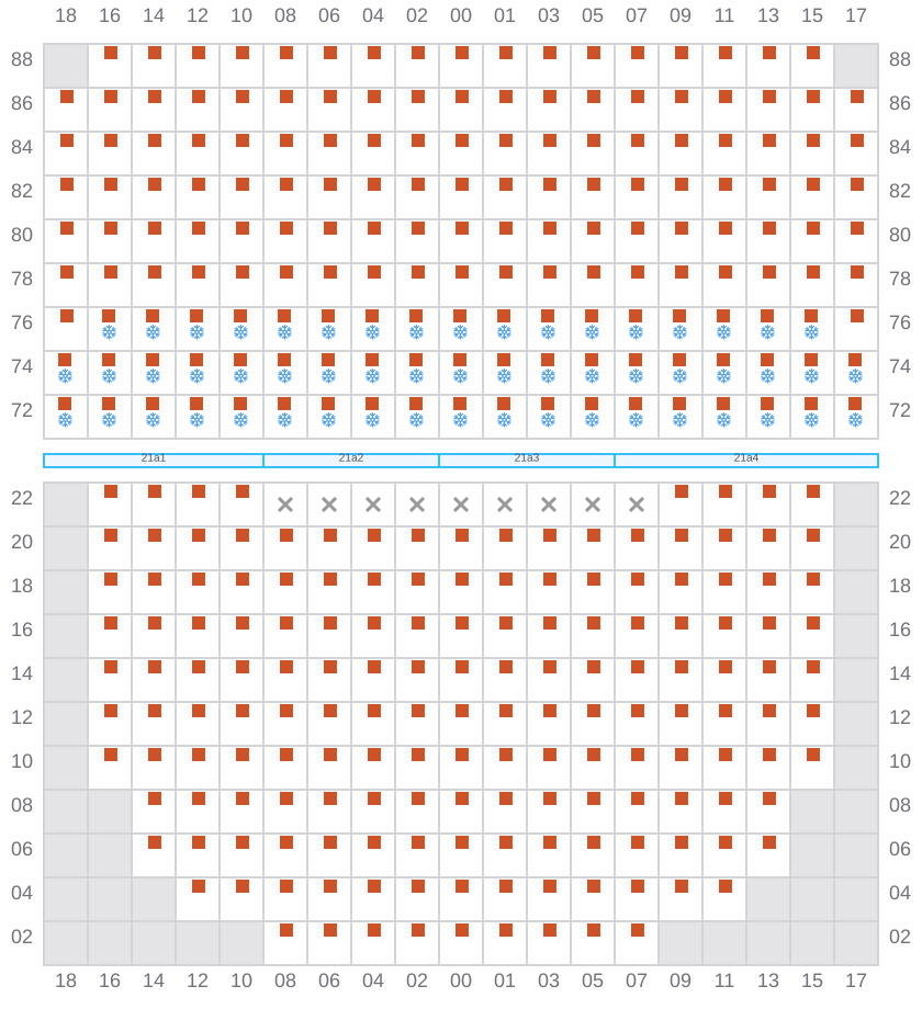 Bay 023 view and slots of ERVING