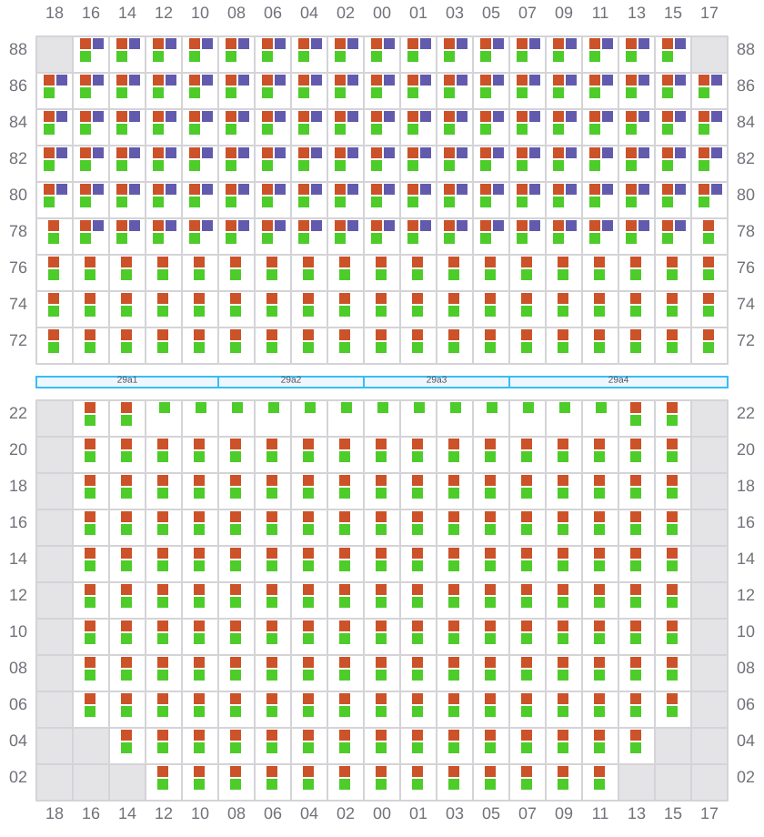 Bay 029 view and slots of ERVING