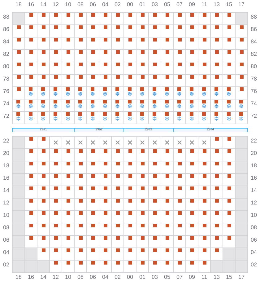 Bay 031 view and slots of ERVING