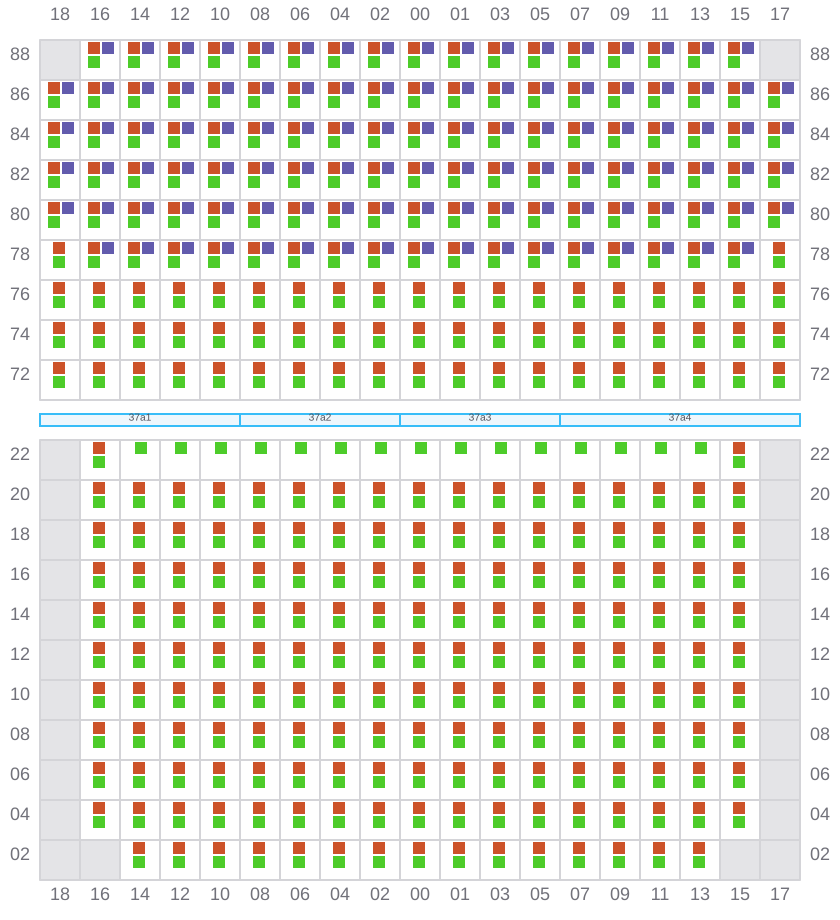 Bay 037 view and slots of ERVING
