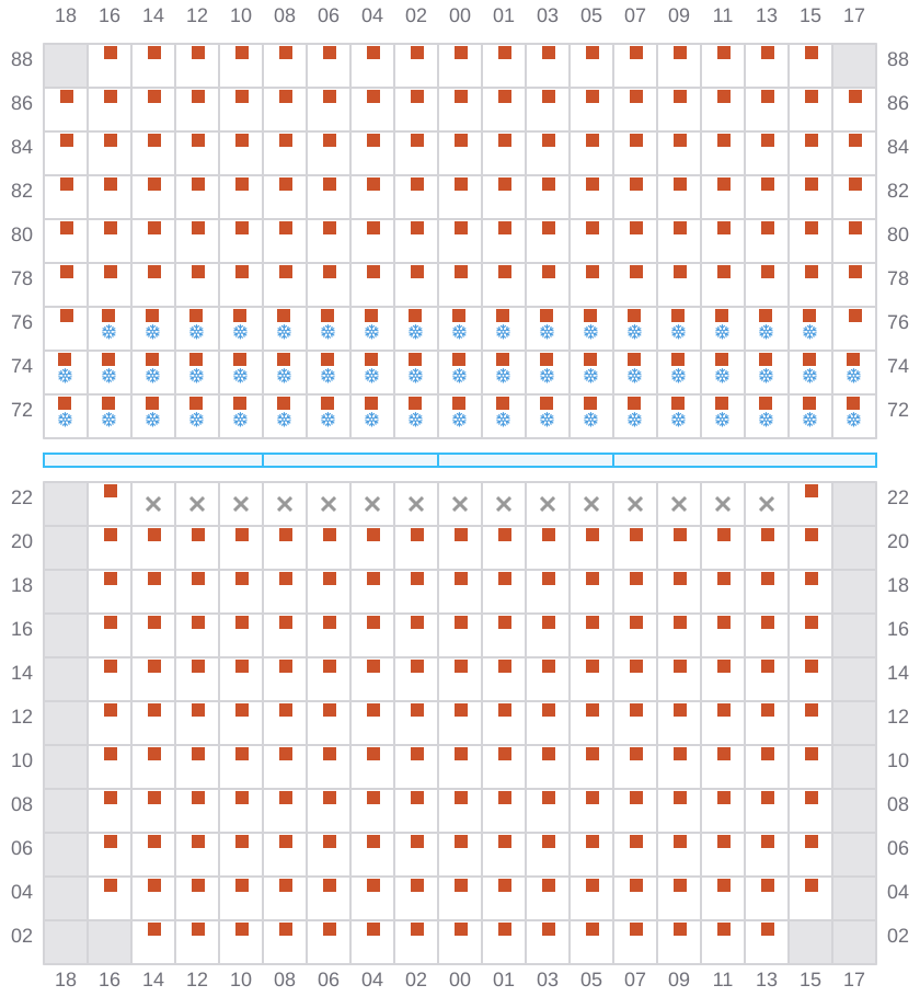 Bay 039 view and slots of ERVING