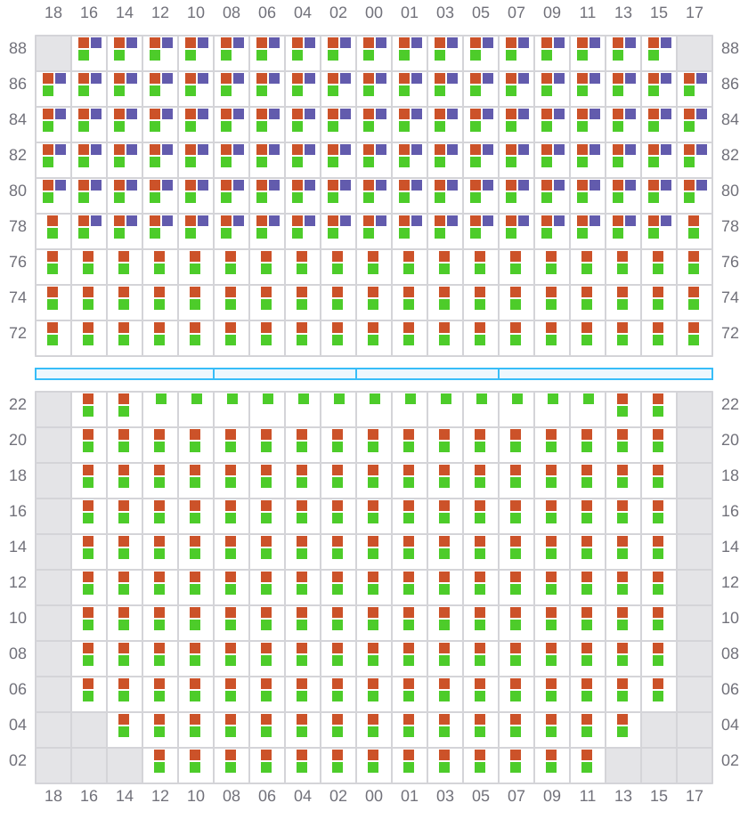Bay 057 view and slots of ERVING