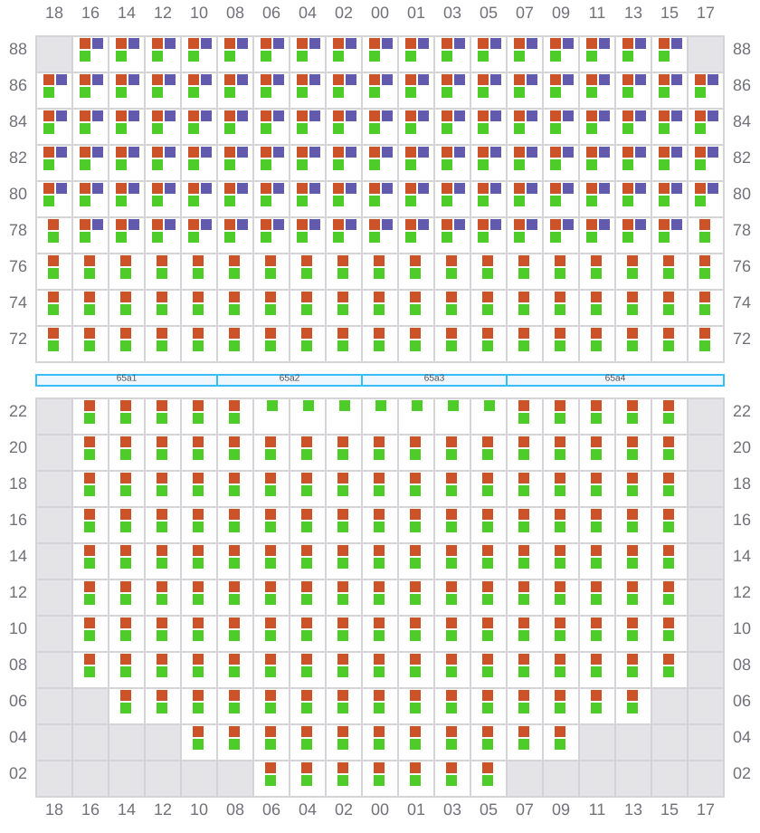 Bay 065 view and slots of ERVING