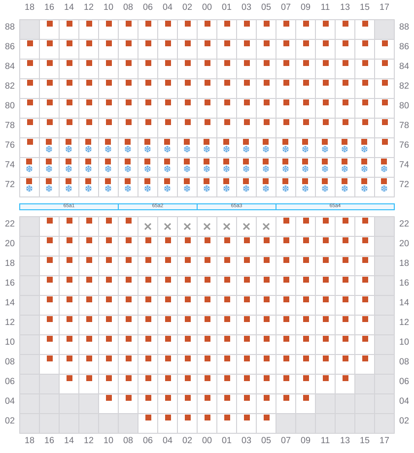 Bay 067 view and slots of ERVING