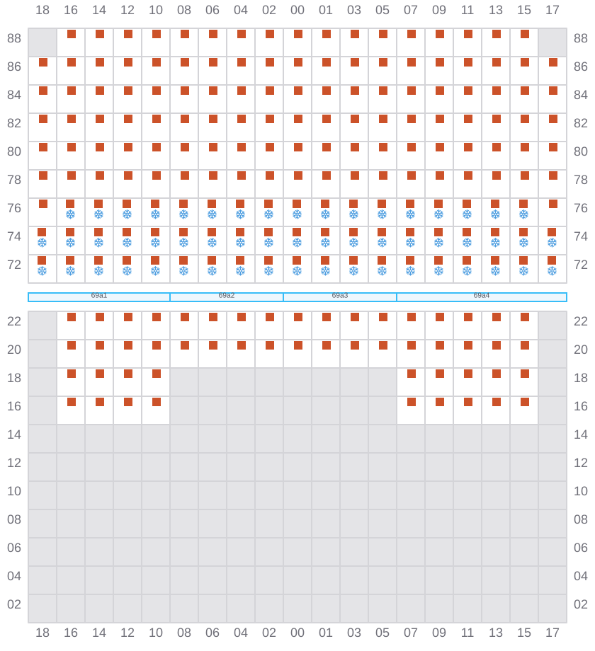 Bay 071 view and slots of ERVING