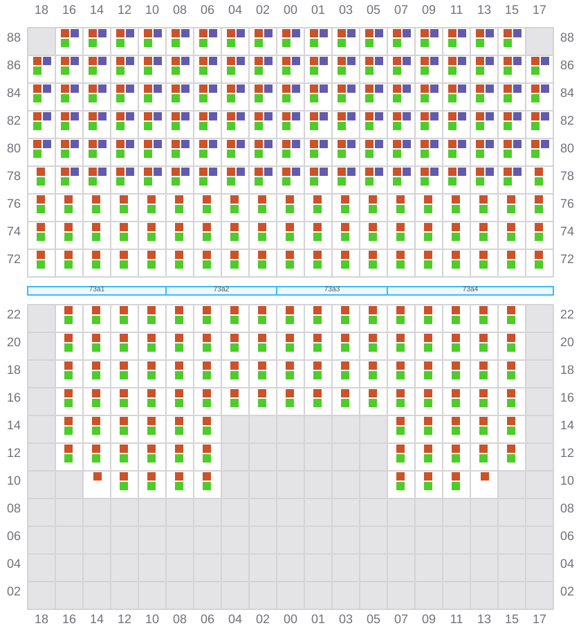 Bay 073 view and slots of ERVING