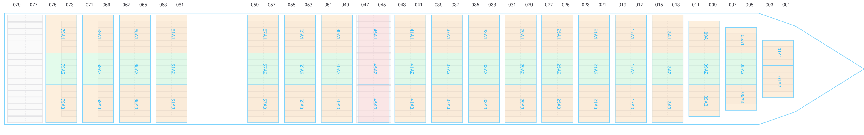 Deck view of MAERSK STEPNICA