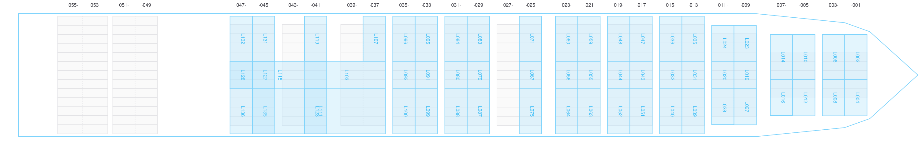 Deck view of MSC SINES R