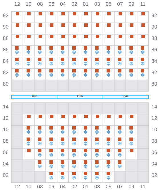 Bay 015 view and slots of CMA CGM PUERTO ANTIOQUIA