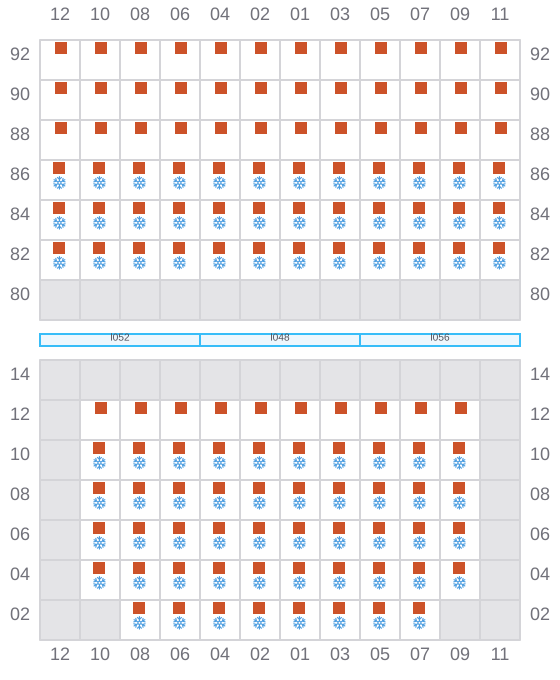 Bay 019 view and slots of CMA CGM PUERTO ANTIOQUIA